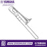 Zoso Music Yamaha YBL-421GS intermediate bass trombone with a silver finish and gold brass bell