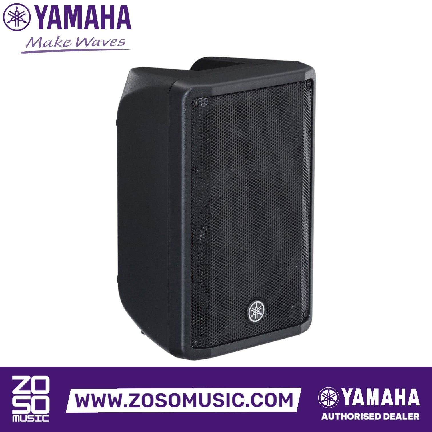 Zoso Music Yamaha CBR10 10-inch passive loudspeaker in black with a durable plastic cabinet and front metal grille.