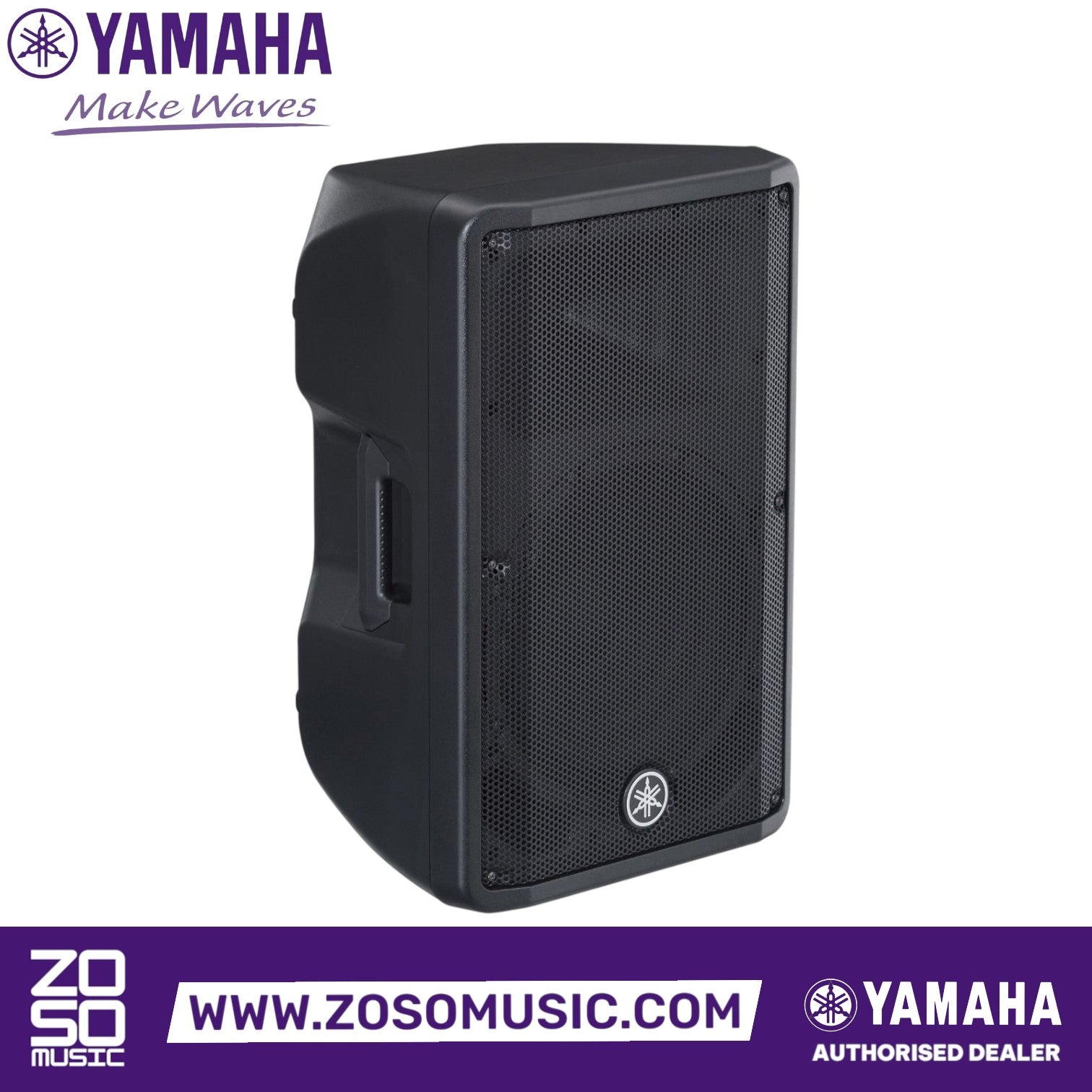 Zoso Music Yamaha CBR12 12-inch passive loudspeaker in black with a durable plastic cabinet and front grille