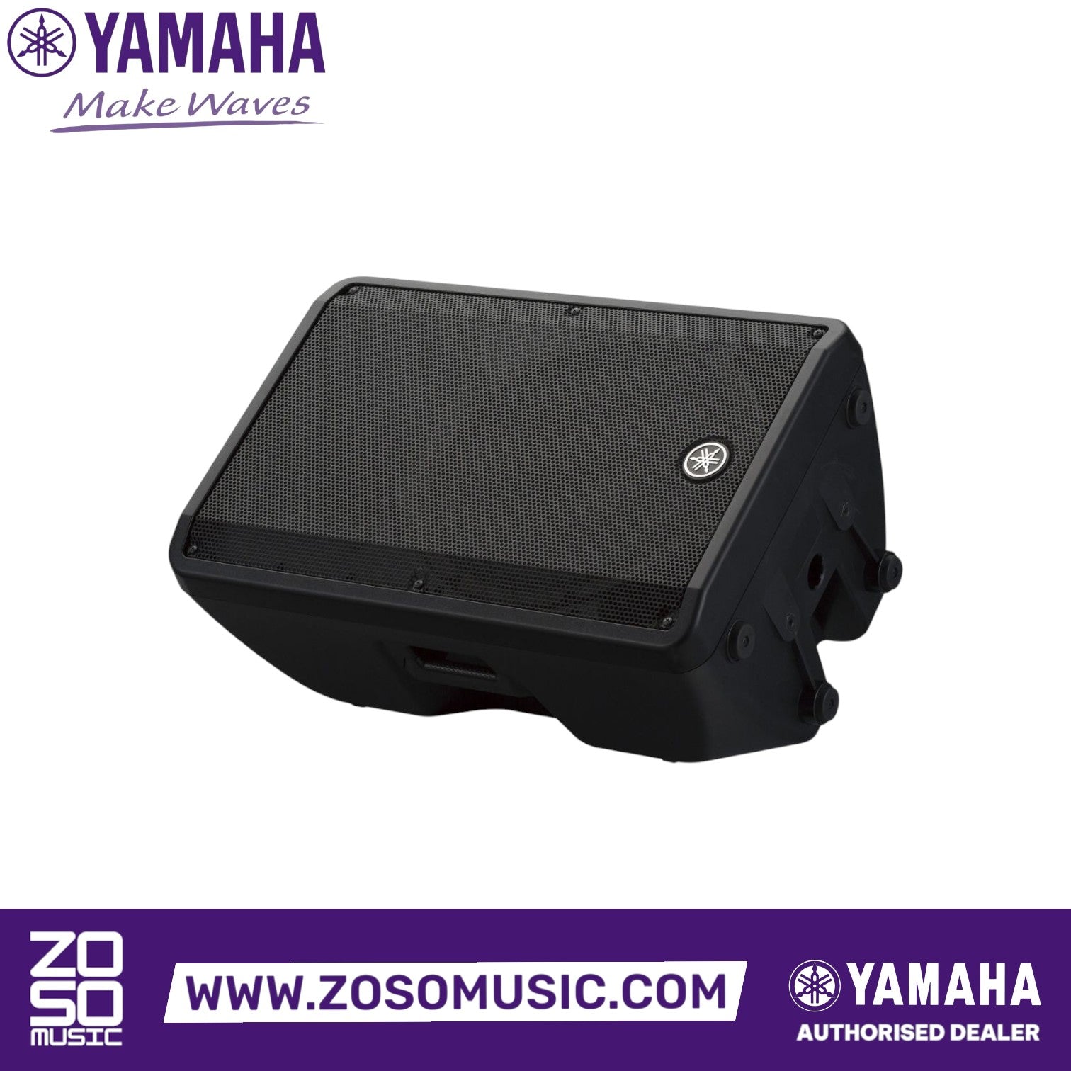 Zoso Music Yamaha CBR15 15-inch passive loudspeaker in black, positioned on its side as a floor monitor.