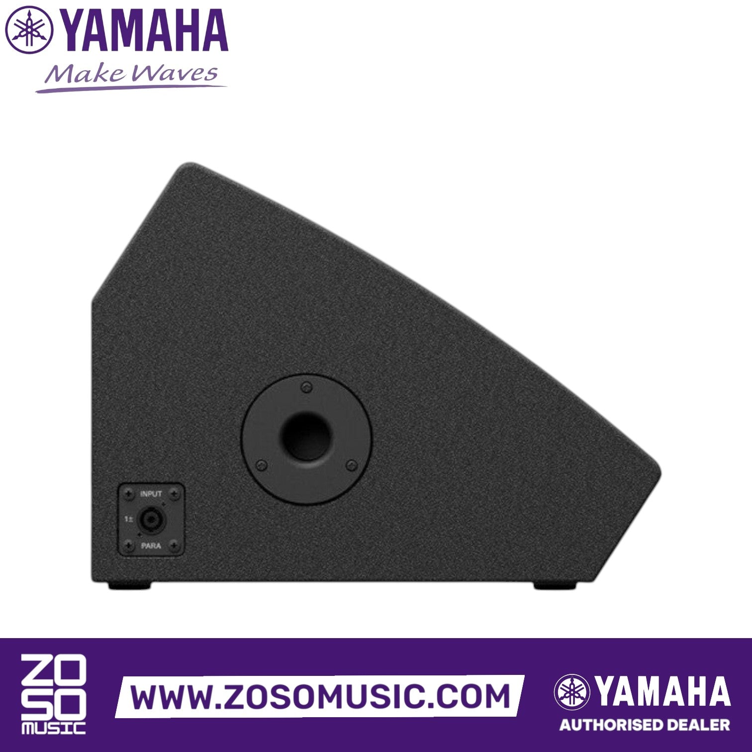 Zoso Music Yamaha CHR12M 12-inch passive floor monitor speaker in black plywood with speakON input panel