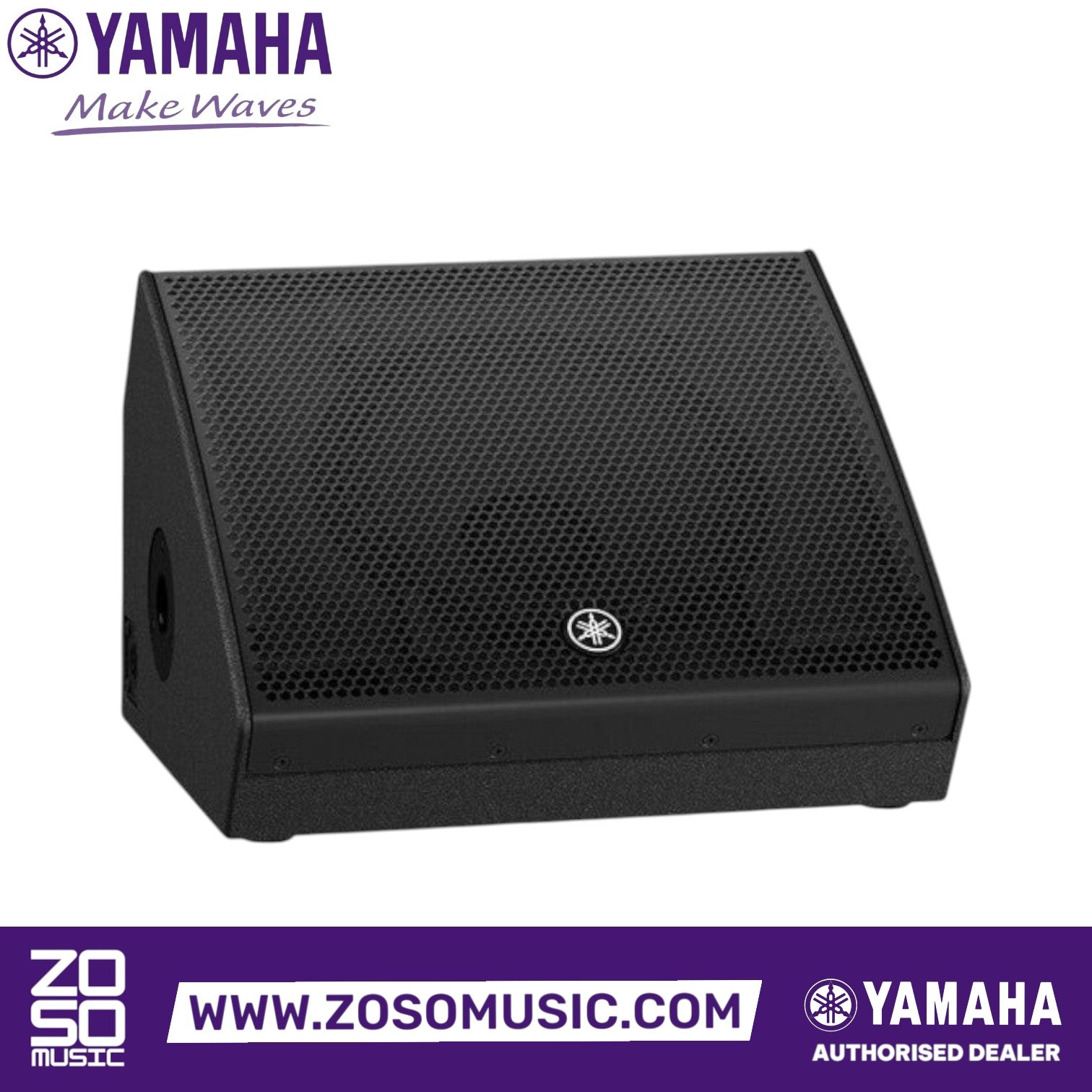 Zoso Music Yamaha CHR12M 12-inch passive floor monitor speaker in black with durable plywood housing