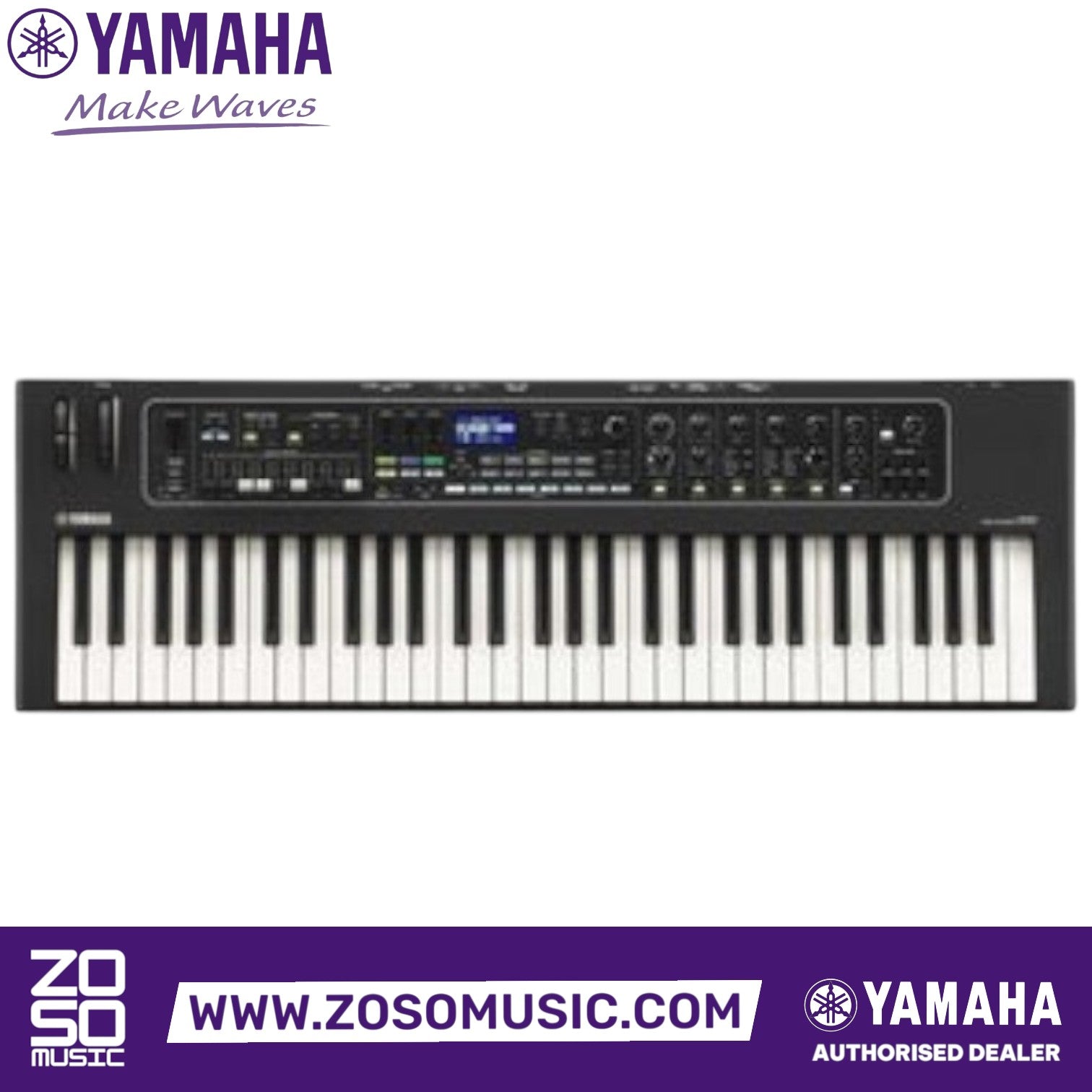 Zoso Music Yamaha CK61 61-key stage piano with FSB action keybed, drawbars, and synth controls in black finish