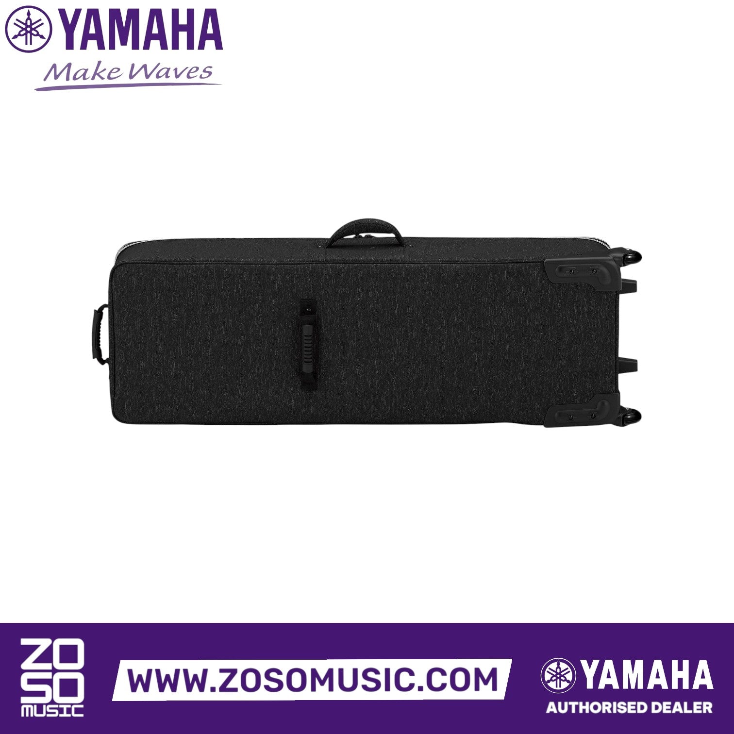 Zoso Music Yamaha SC-CP73 black wheeled soft keyboard gig bag for CP73 stage piano with padded handles