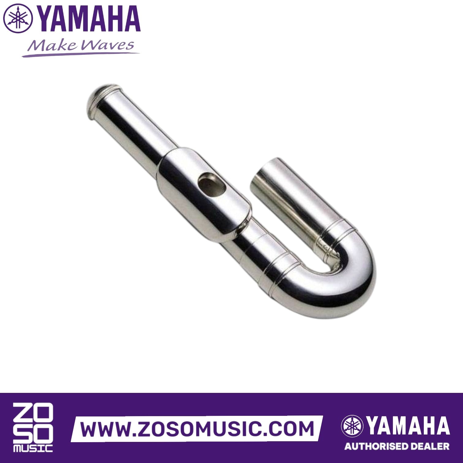 Zoso Music Yamaha FHJ-200U silver-plated curved flute headjoint for student players