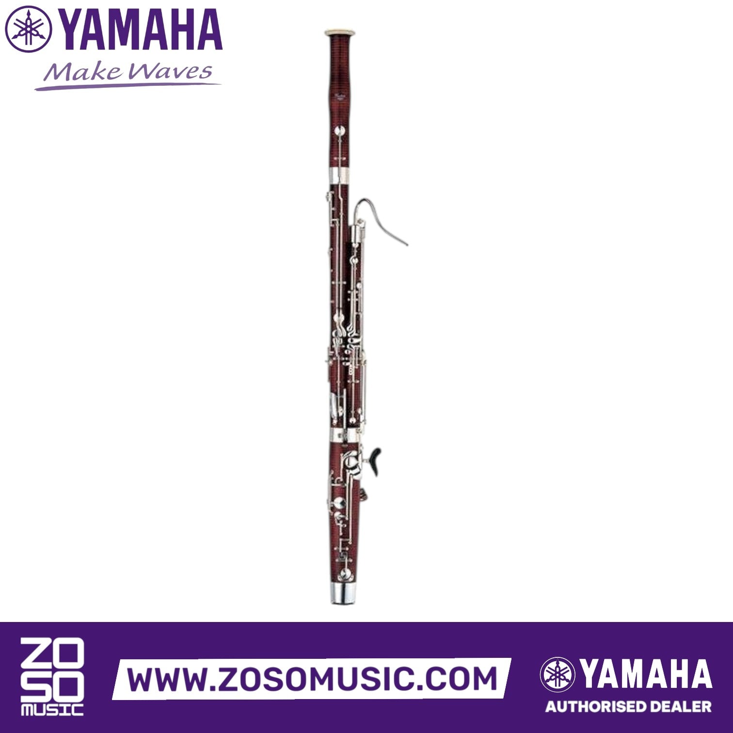 Zoso Music Yamaha YFG-811 II Custom Series bassoon in dark maple wood with silver-plated nickel keys