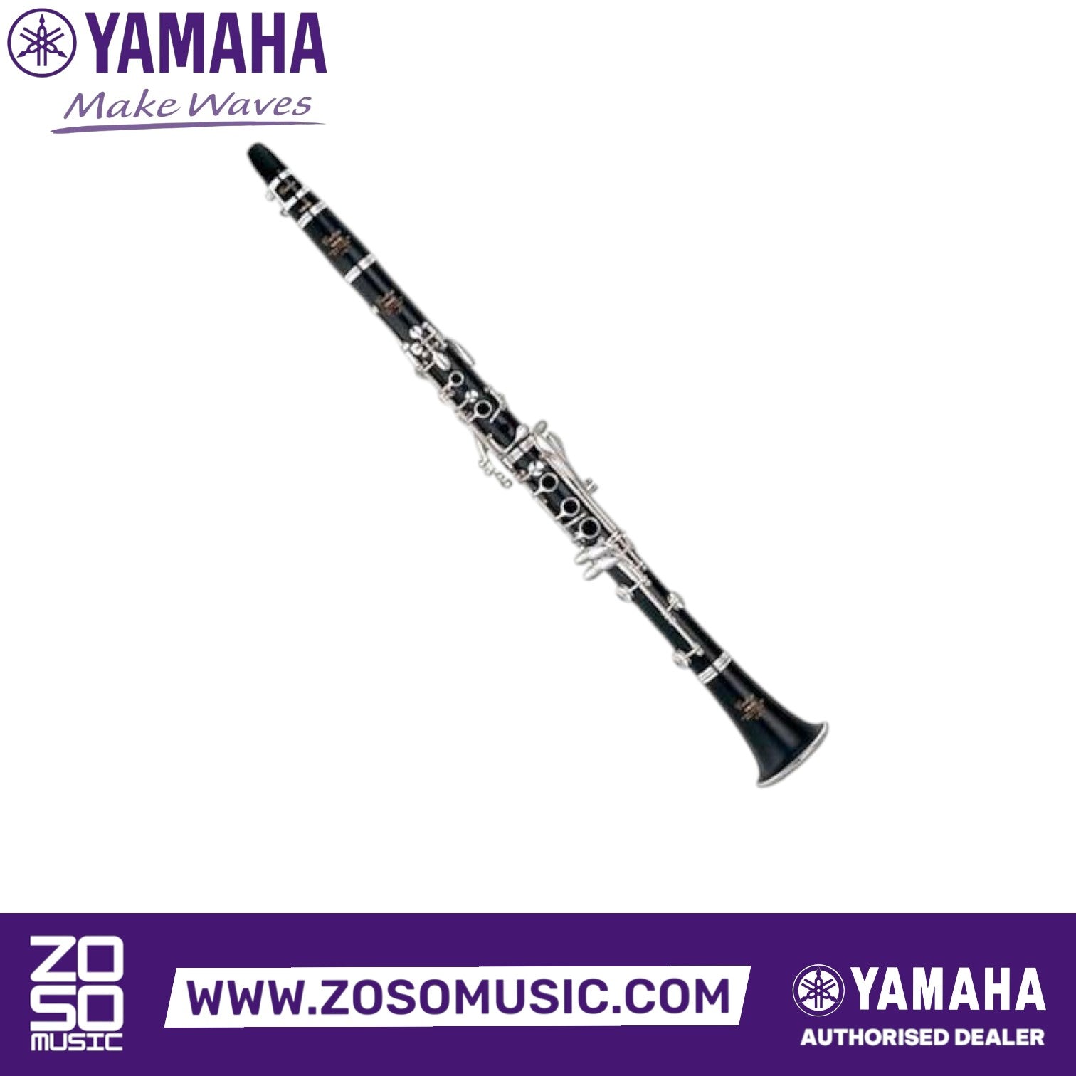 Zoso Music Yamaha YCL-CXE:02 Custom Series Bb clarinet with grenadilla wood body and silver-plated keys