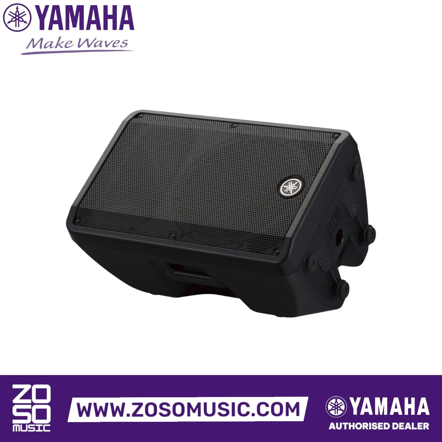 Zoso Music Yamaha DBR12 12-inch 2-way powered loudspeaker in black, designed for stage monitoring and PA systems.