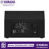 Zoso Music Yamaha DHR12M powered loudspeaker rear control panel showing XLR inputs and DSP settings on a black cabinet