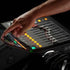 Zoso Music Yamaha DM3S 22-channel digital mixer with 9-inch touchscreen and motorized faders being operated by hand.