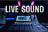 Zoso Music Yamaha DM3S 22-channel digital mixer with 9-inch touchscreen and motorized faders in a live sound setup.