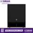 Yamaha DXS15XLF 15-inch powered subwoofer in black, available at Zoso Music, featuring a durable plywood cabinet.