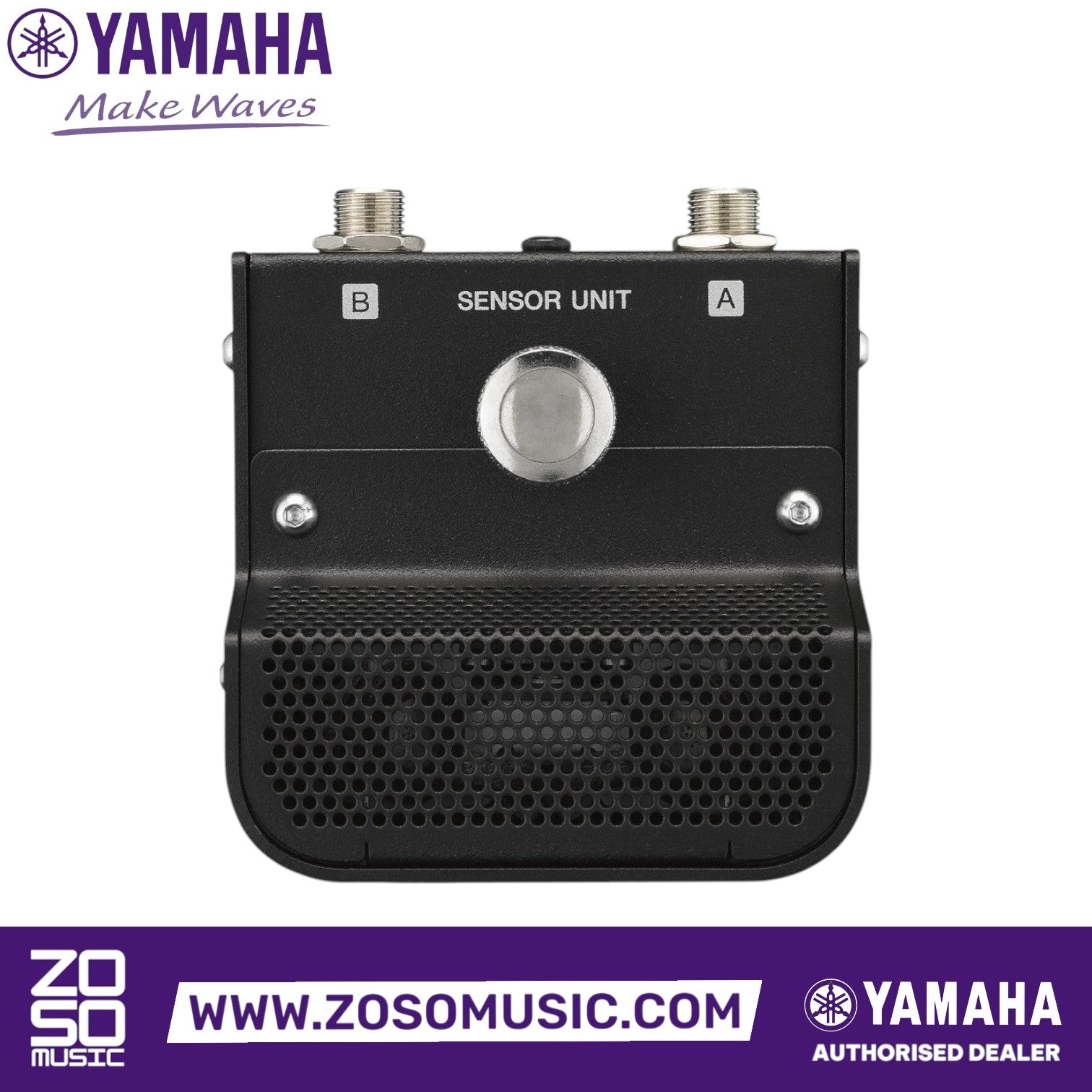 Zoso Music Yamaha EAD10 drum sensor unit with black metal housing and dual microphone inputs for acoustic drum kits