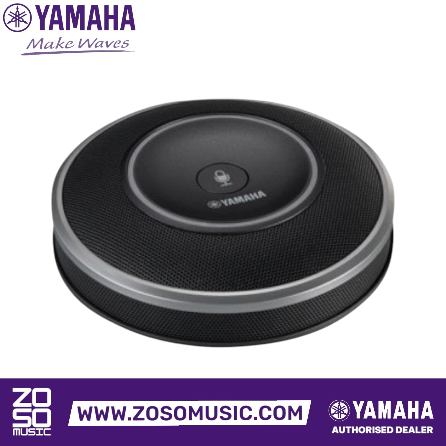 Zoso Music Yamaha YVC-MIC1000EX black omnidirectional extension microphone for YVC-1000 conferencing system