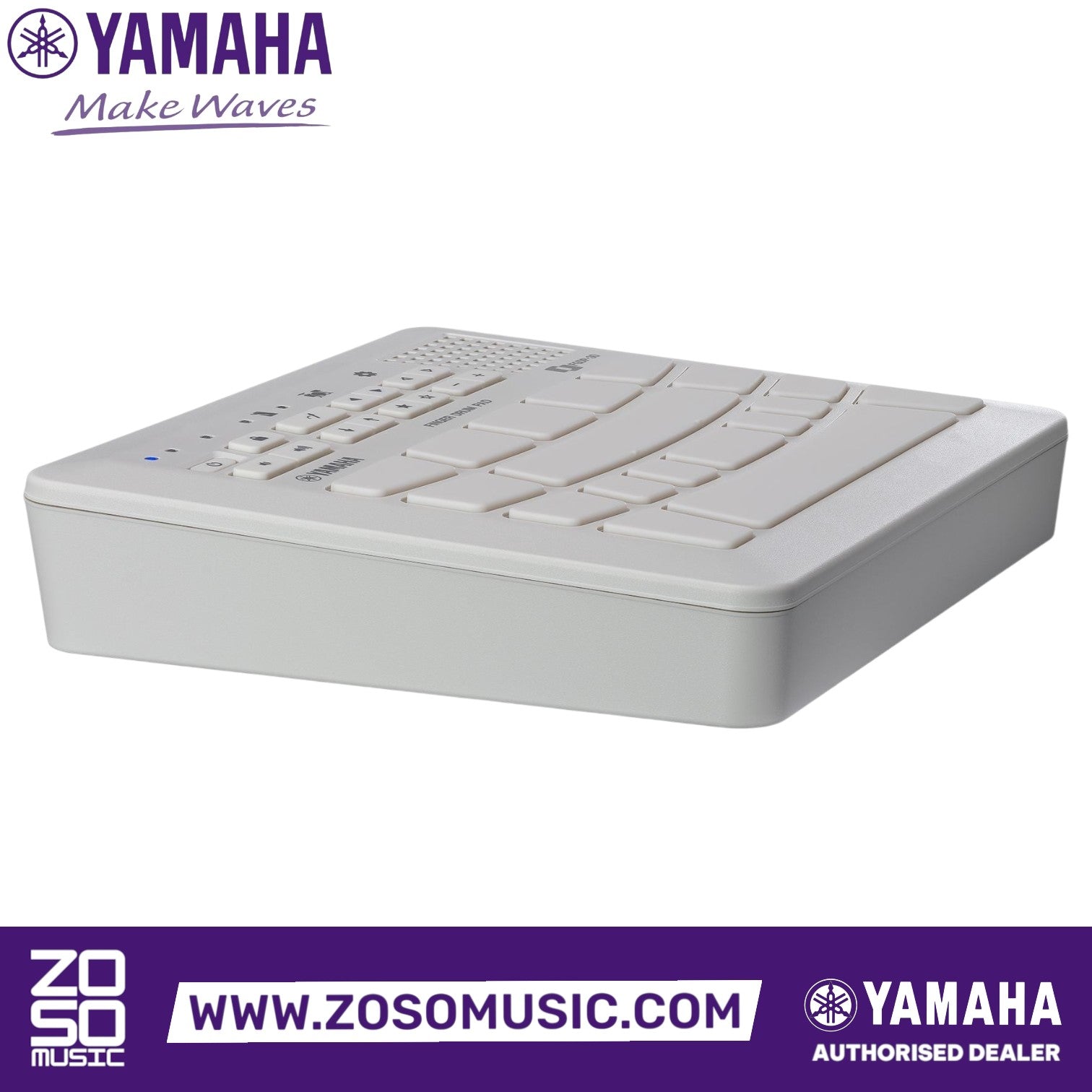 Zoso Music Yamaha FGDP-30 finger drum pad in light grey with ultra-sensitive pads and built-in speaker