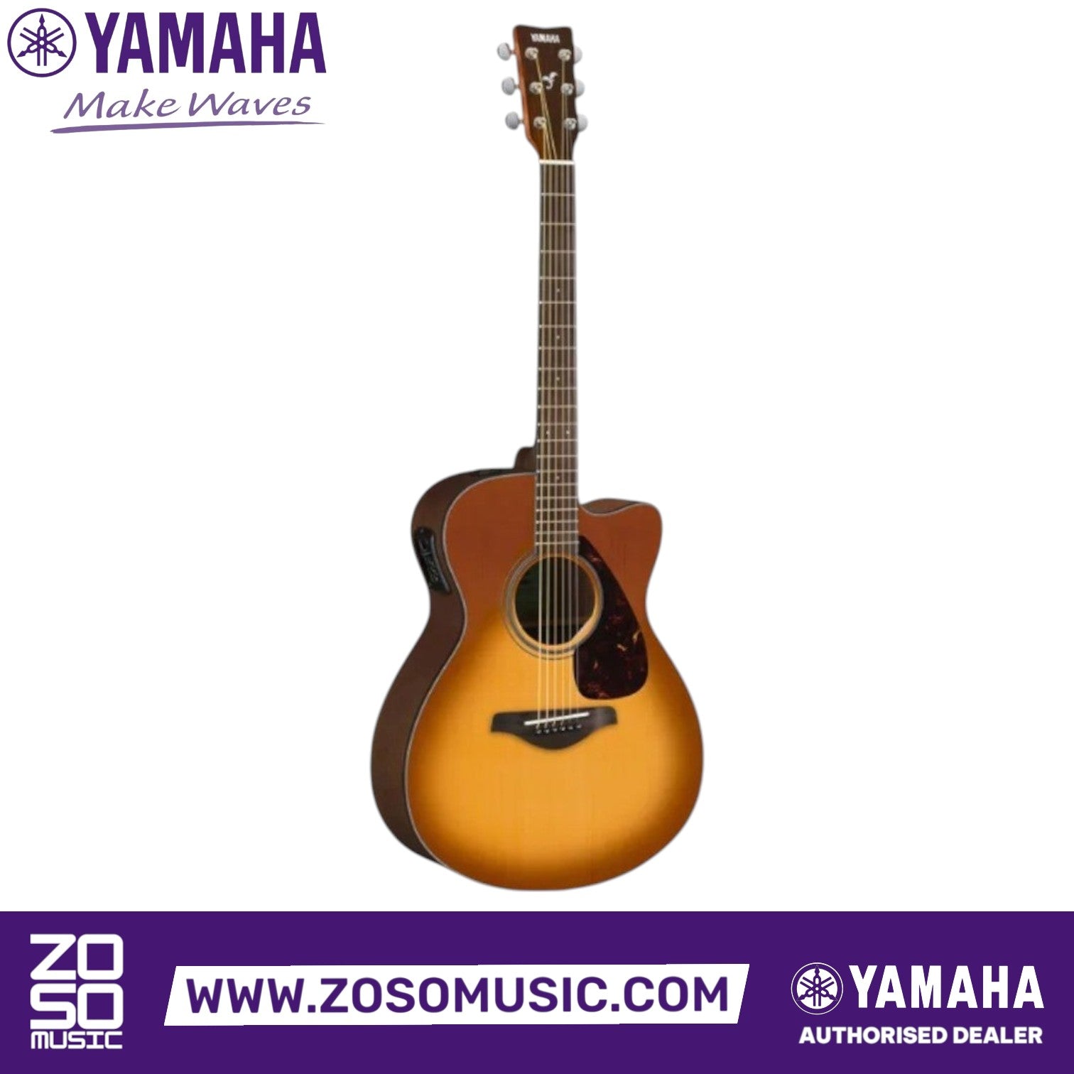 Zoso Music Yamaha FGX800C acoustic electric guitar with solid spruce top, cutaway body, and nato back and sides