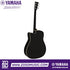 Zoso Music Yamaha FGX830C black acoustic electric dreadnought guitar, back view showing cutaway and rosewood body
