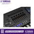 Zoso Music Yamaha Genos2 arranger workstation showing assignable faders, knobs, and OLED displays on the control panel