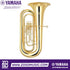 Zoso Music Yamaha YBB-201M marching tuba in yellow brass with three top-action nickel-plated pistons