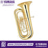 Zoso Music Yamaha YBB-201M marching tuba in yellow brass with three top-action nickel-plated pistons
