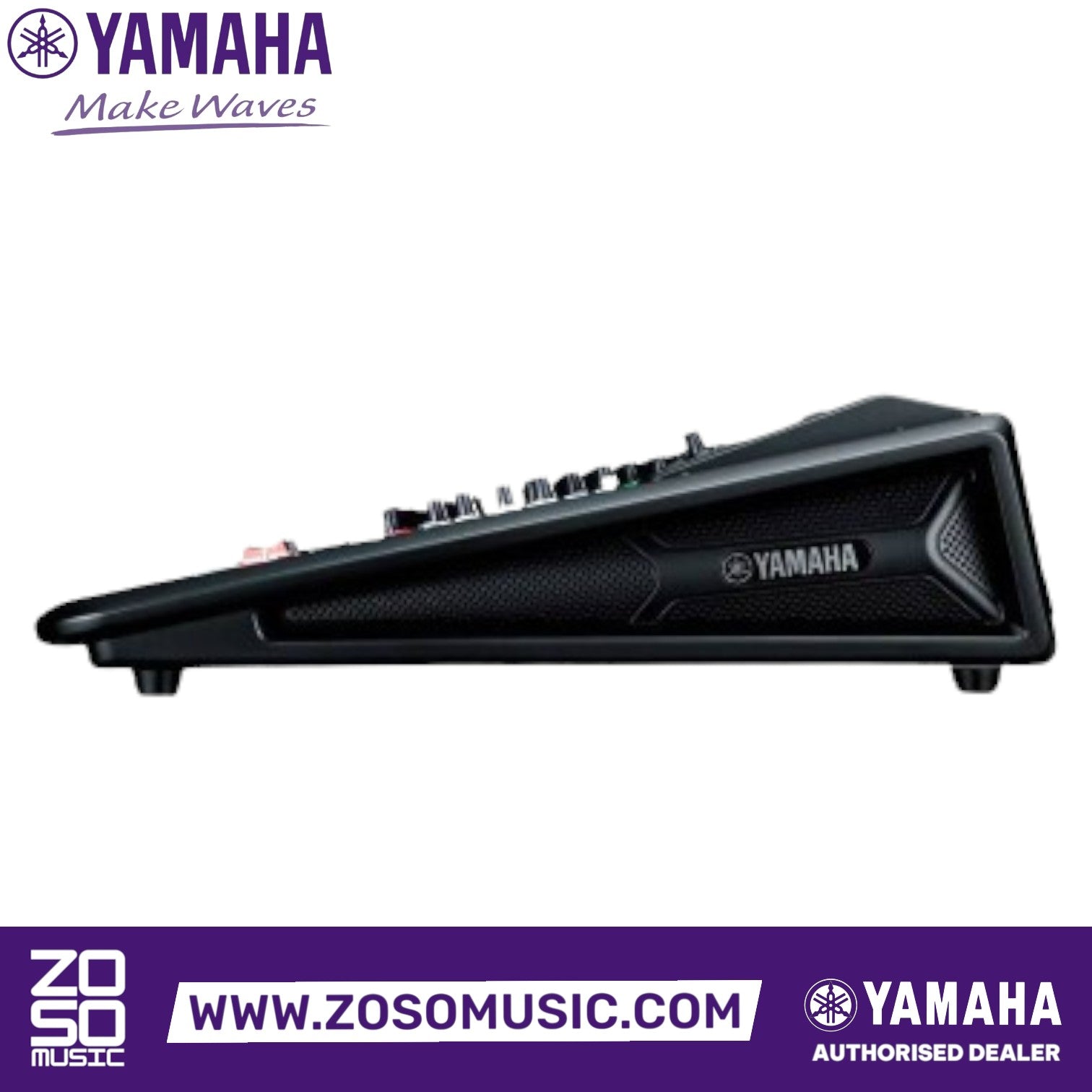 Zoso Music Yamaha MGP24X 24-channel mixing console side view showing the compact metal chassis design