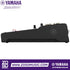Zoso Music Yamaha MGX12V digital mixing console side view showing the sleek black chassis and branding