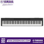 Zoso Music Yamaha P-145BT 88-key digital piano in black with a compact, modern design and weighted GHC keyboard.