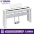 Zoso Music Yamaha P-515 88-key digital piano in white with wooden stand and triple pedal unit