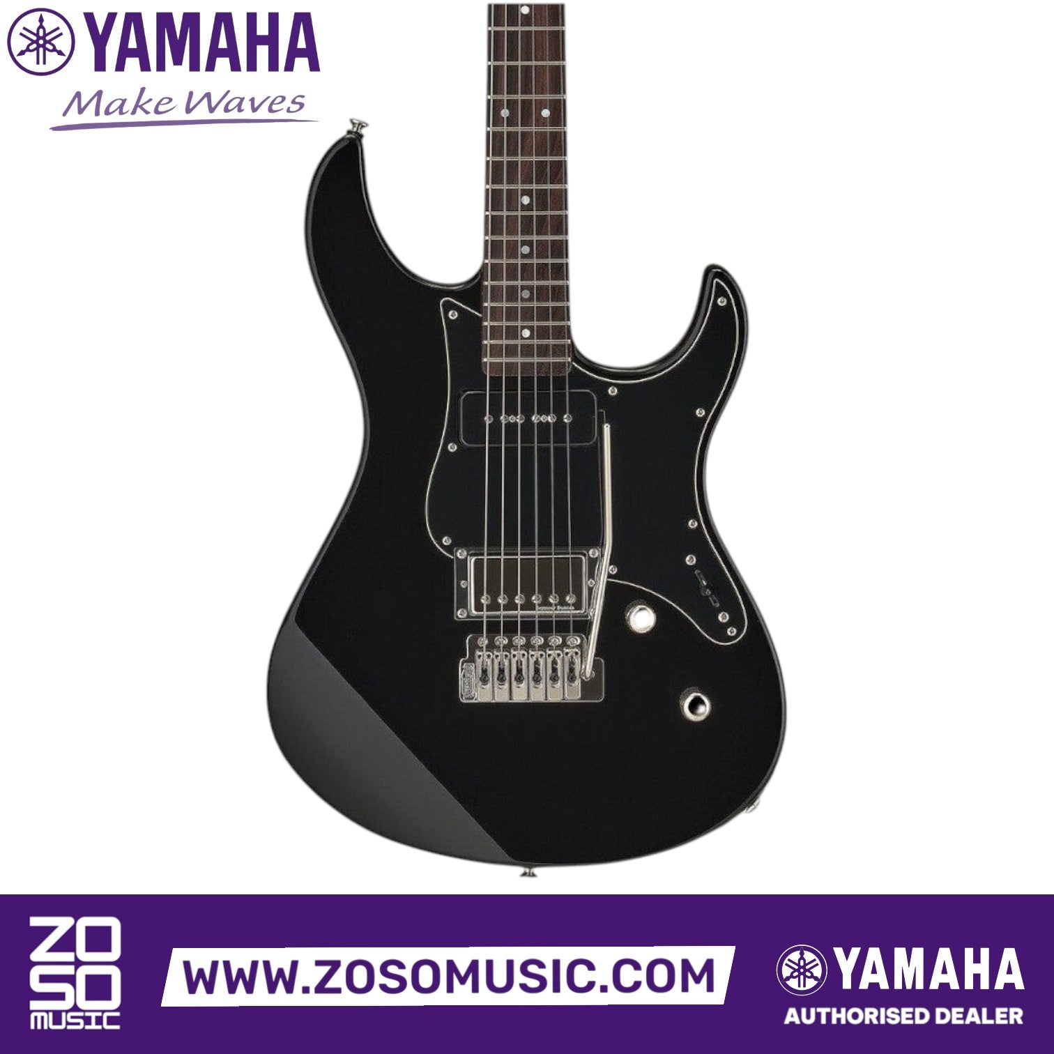 Zoso Music Yamaha Pacifica 611V Bocchi The Rock limited edition electric guitar with black alder body and rosewood neck