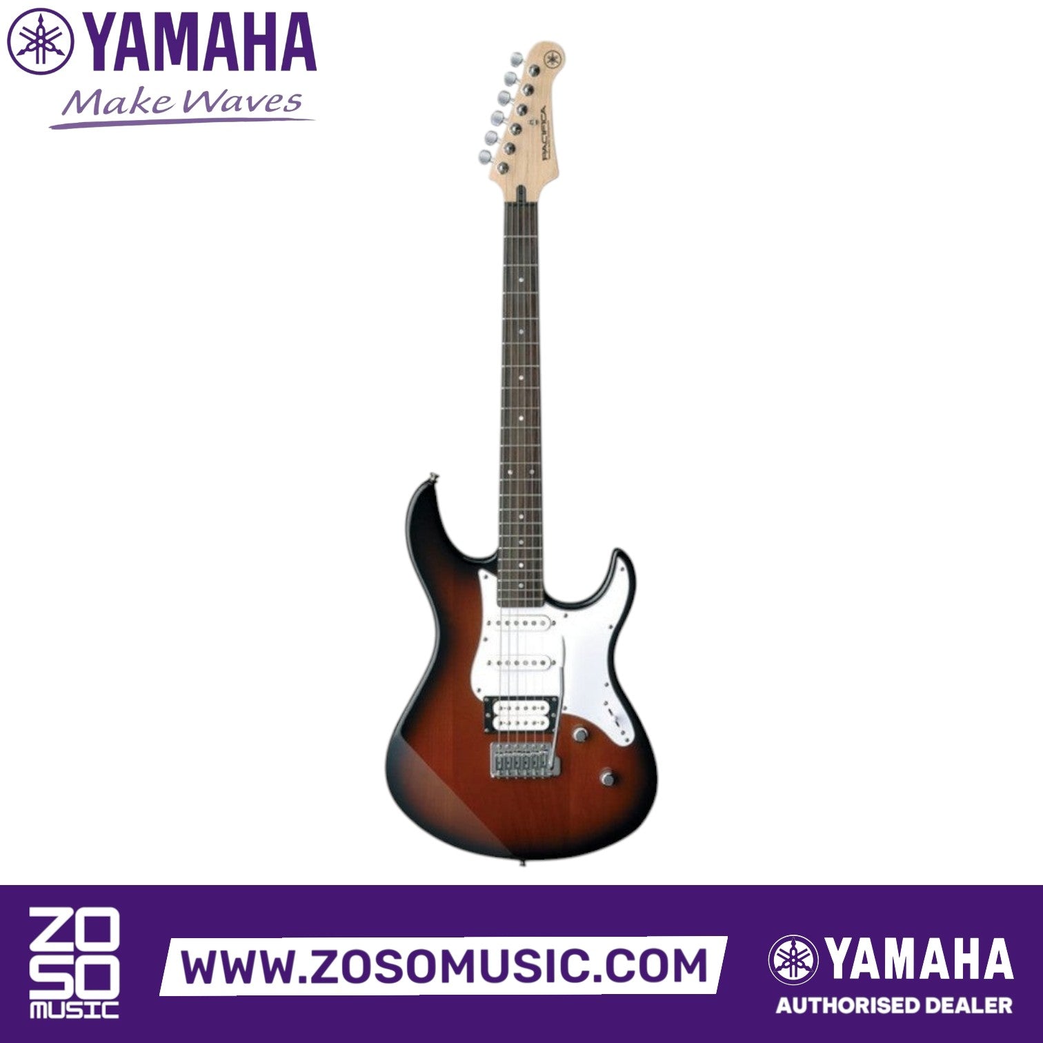 Zoso Music Yamaha PAC112V Pacifica electric guitar in old violin sunburst finish with alder body and maple neck
