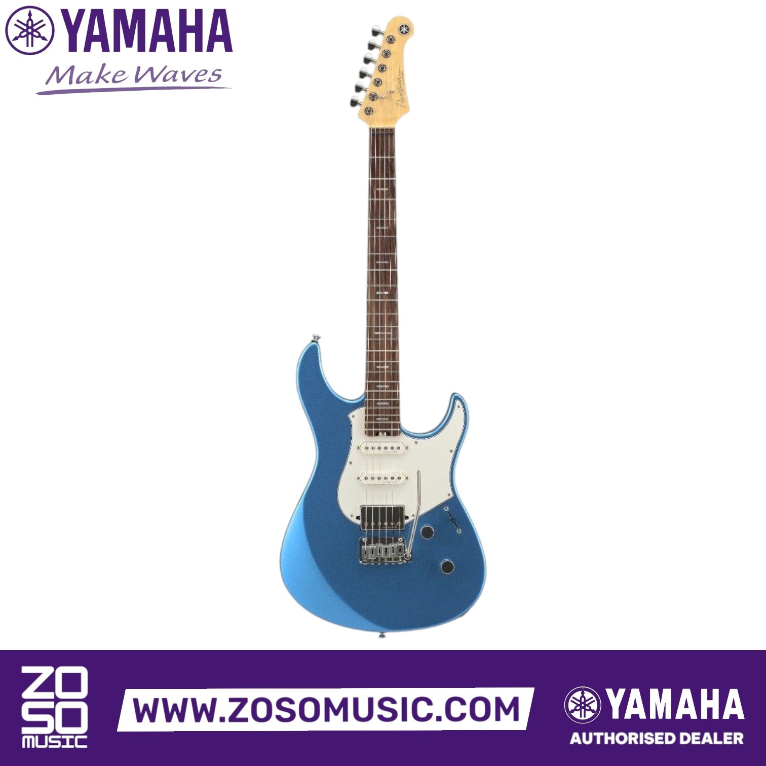 Zoso Music Yamaha PACP12 Pacifica Professional electric guitar in Sparkle Blue with HSS pickup configuration