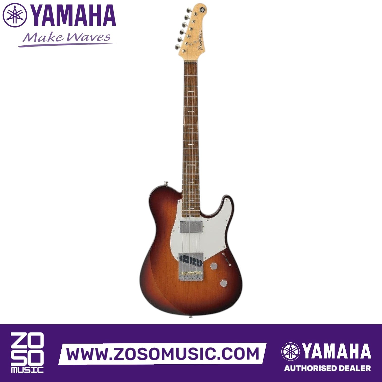 Zoso Music Yamaha Pacifica Standard Plus electric guitar in sunburst finish with rosewood fingerboard