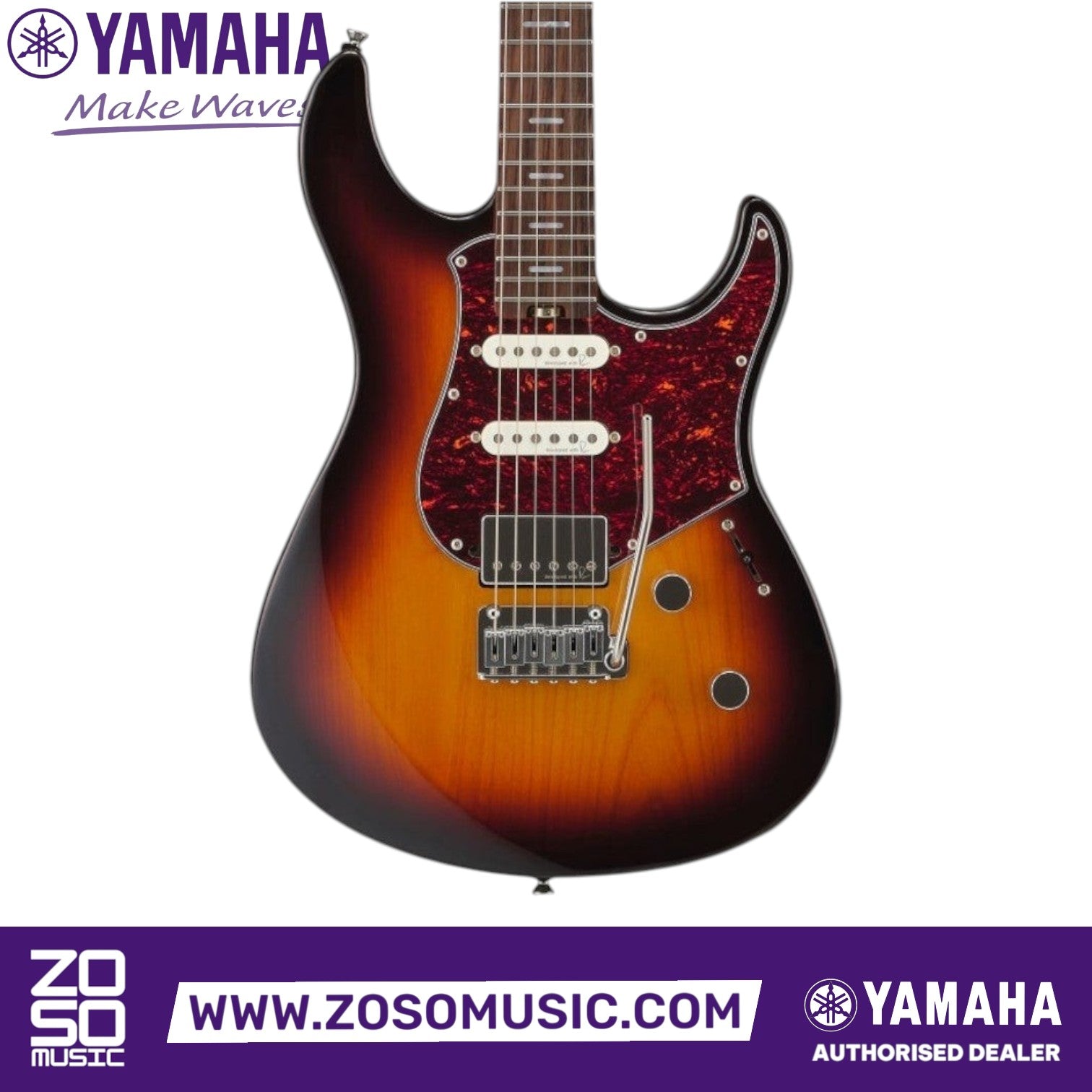 Zoso Music Yamaha PACP12 Pacifica electric guitar in Desert Burst finish with HSS pickup configuration