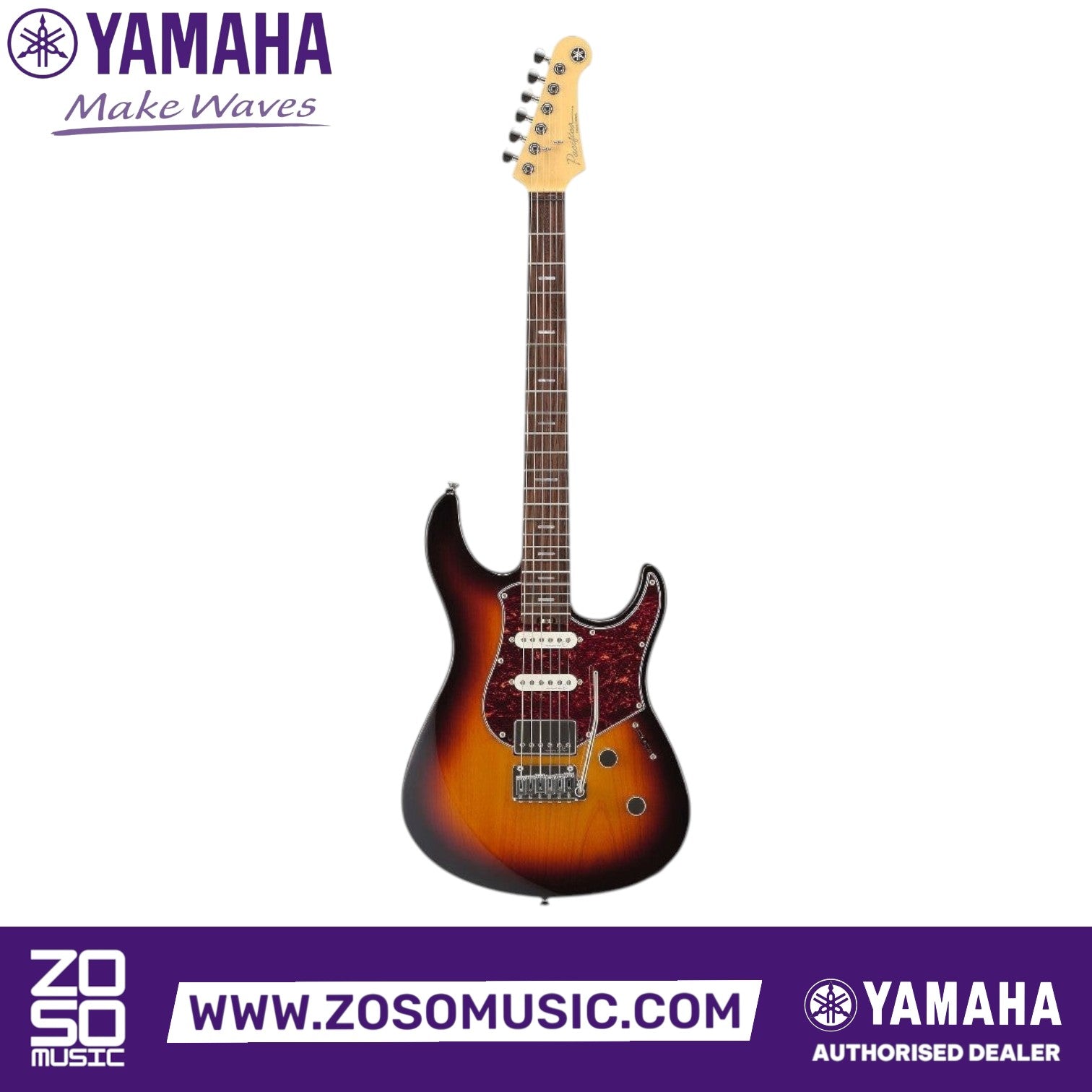 Zoso Music Yamaha PACP12 Pacifica electric guitar in Desert Burst finish with HSS pickup configuration