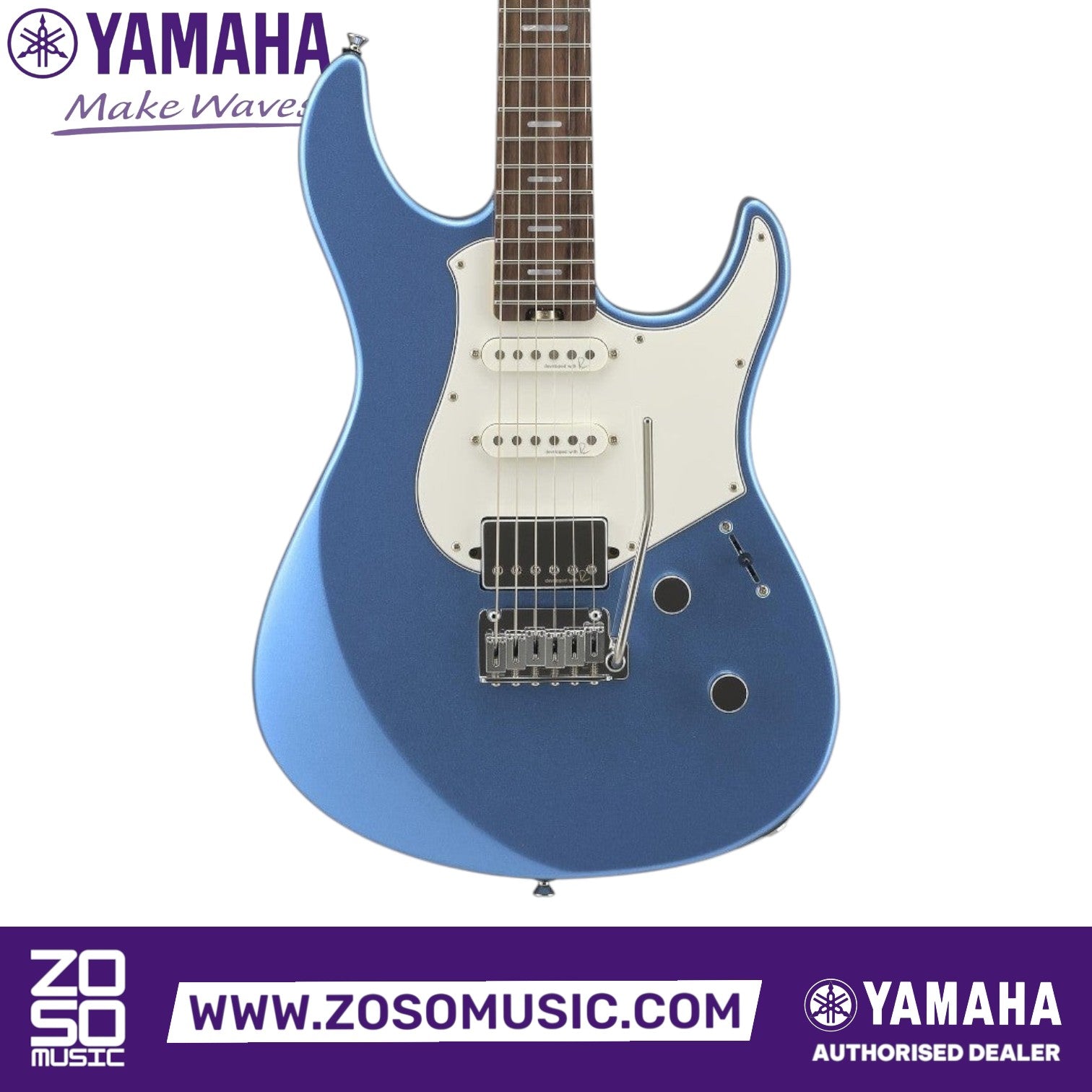 Zoso Music Yamaha PACP12 Pacifica Professional electric guitar in Sparkle Blue with HSS pickup configuration