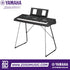 Zoso Music Yamaha PSR-E483 61-key portable keyboard on a black metal stand with music rest attached