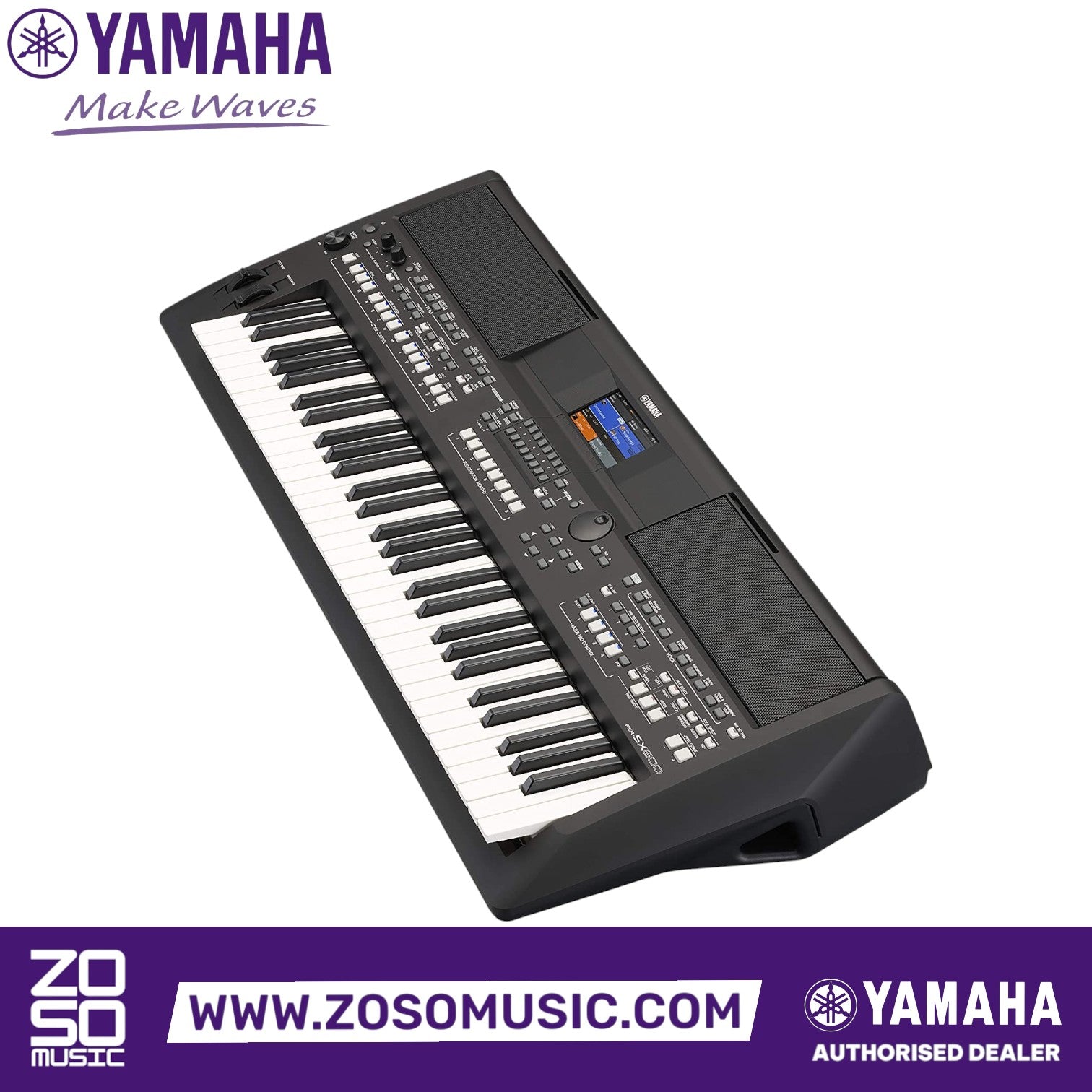 Zoso Music Yamaha PSR SX600 61-key arranger keyboard with color display and professional control panel