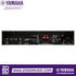 Rear panel of the Zoso Music Yamaha PX3 2-channel power amplifier showing XLR, TRS, speakON, and binding post outputs.