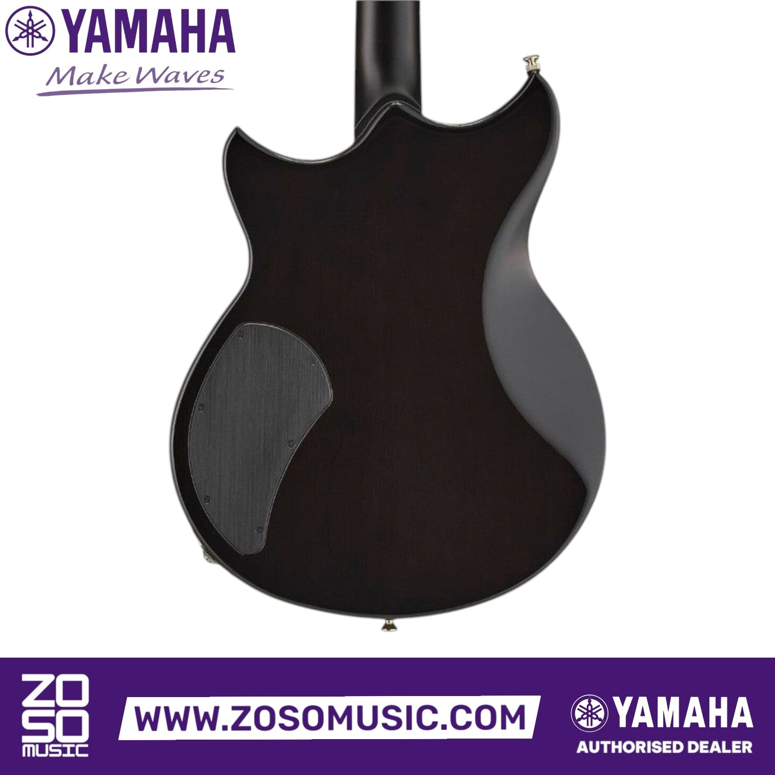 Back view of Zoso Music Yamaha Revstar Professional RSP20 electric guitar in Noble Black Burst finish