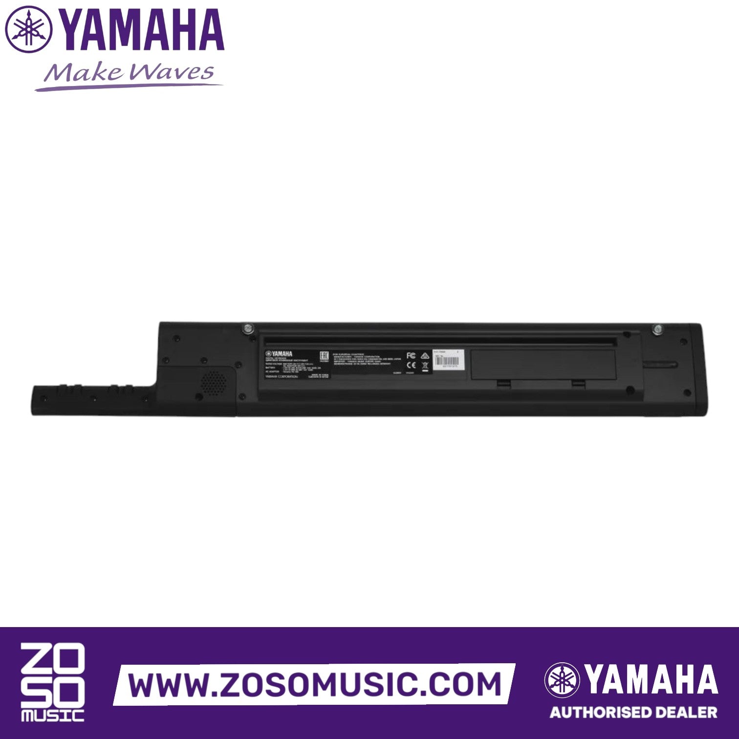Zoso Music Yamaha SHS-500 Sonogenic keytar back view showing battery compartment and speaker