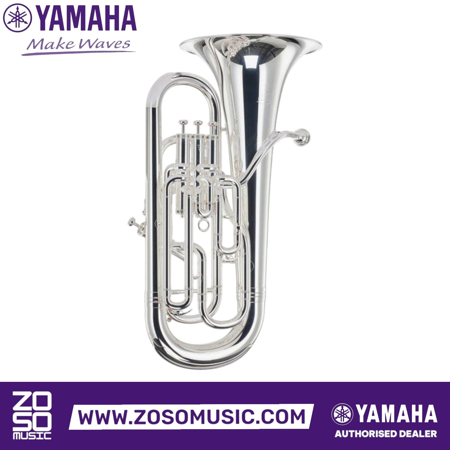 Zoso Music Yamaha YEP-642S Neo Series silver-plated compensating euphonium with four valves and upright bell