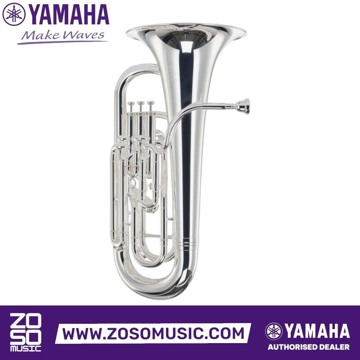 Zoso Music Yamaha YEP-642S Neo Series silver-plated compensating euphonium with four valves and upright bell