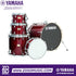 Zoso Music Yamaha Stage Custom 5-piece birch drum kit in a deep red high-gloss lacquer finish