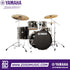 Zoso Music Yamaha Stage Custom 5-piece birch drum kit in black with high-gloss lacquer finish and chrome hardware.