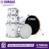 Zoso Music Yamaha Stage Custom 5-piece birch drum kit in white high-gloss lacquer finish with chrome hardware