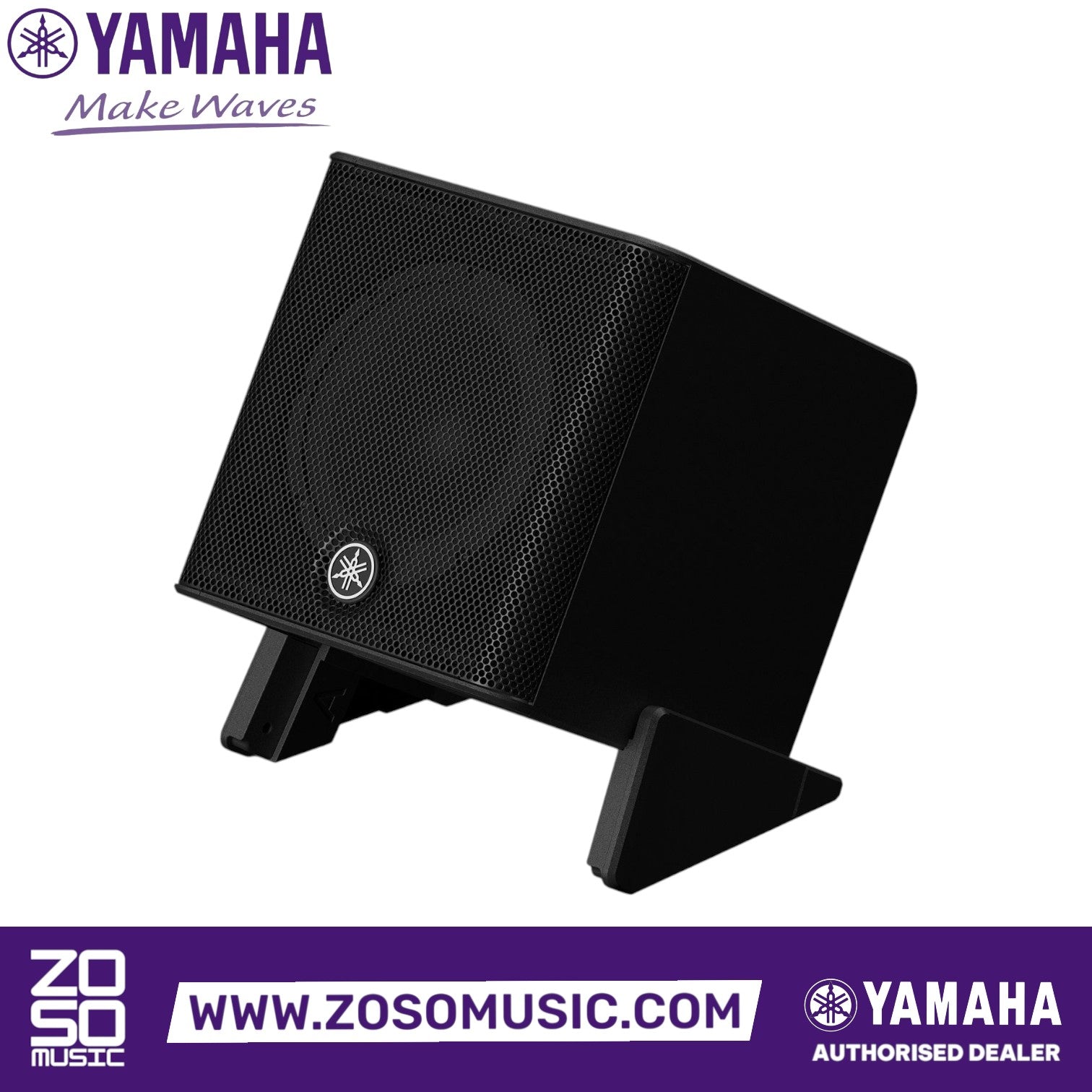 Zoso Music Yamaha StagePas 200BTR portable battery-powered PA speaker in black with integrated stand