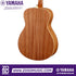 Back view of Zoso Music Yamaha Storia I concert acoustic guitar featuring mahogany back and sides with ivory binding.