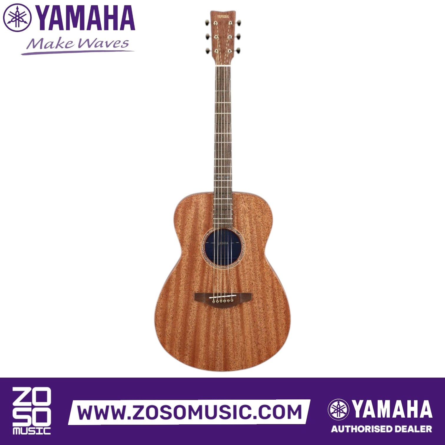 Zoso Music Yamaha Storia II concert acoustic guitar with solid mahogany top and walnut fingerboard