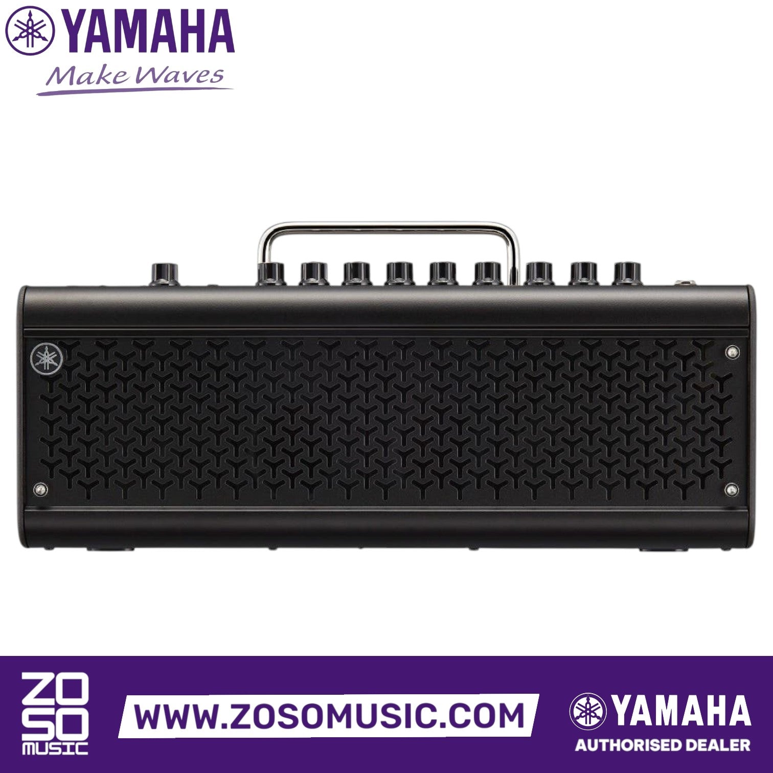 Zoso Music Yamaha THR30 II Wireless 30-watt portable guitar combo amplifier in black with a sleek metal grille.