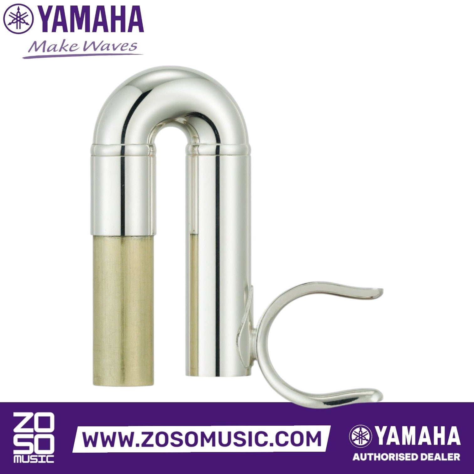 Zoso Music Yamaha YTR-4435SII silver-plated trumpet tuning slide with finger ring